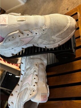 Reebok White Sneakers with Light Pink Accents